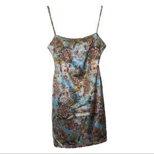 URBAN OUTFITTERS Printed Sateen Mini Slip Dress